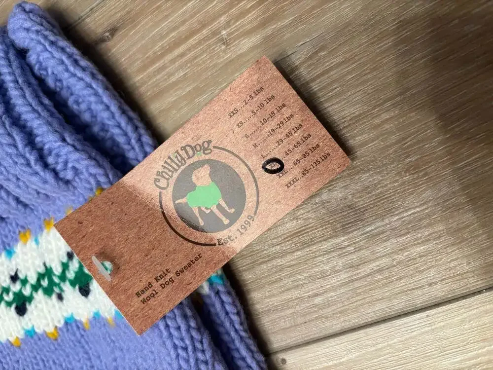 Chilly Dog Handmade Fairisle Wool Dog Sweater XL